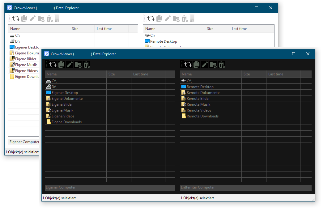 Crowdviewer Datei Explorer